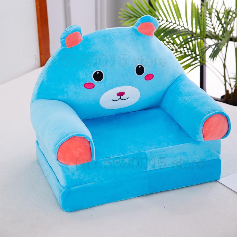 Silla Mona niños sofá taburete plegable de dibujos animados para niños sofá taburete de bebé se puede lavar silla lavable para niños