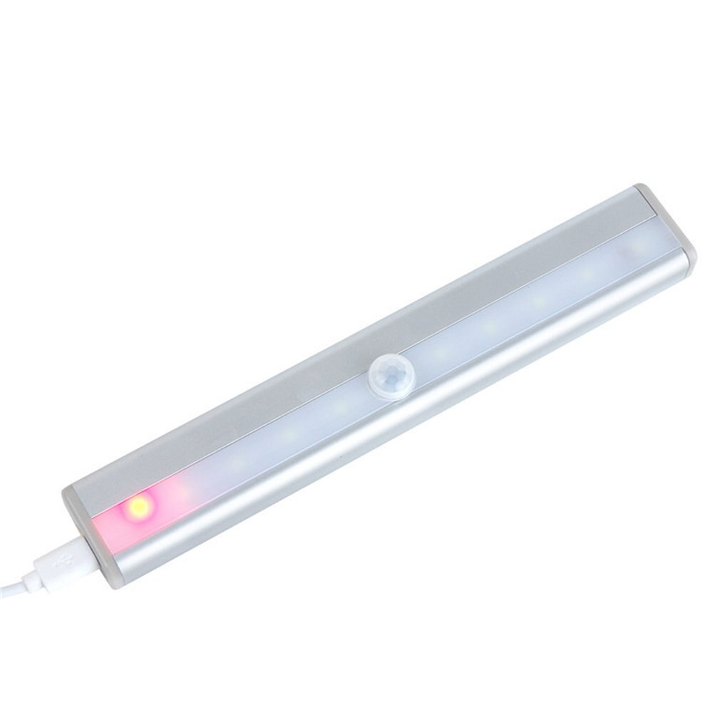 Led Menselijk Lichaam Infrarood Sensor Licht Usb Opladen Garderobe Kast Gang Decoratieve Nachtlampje