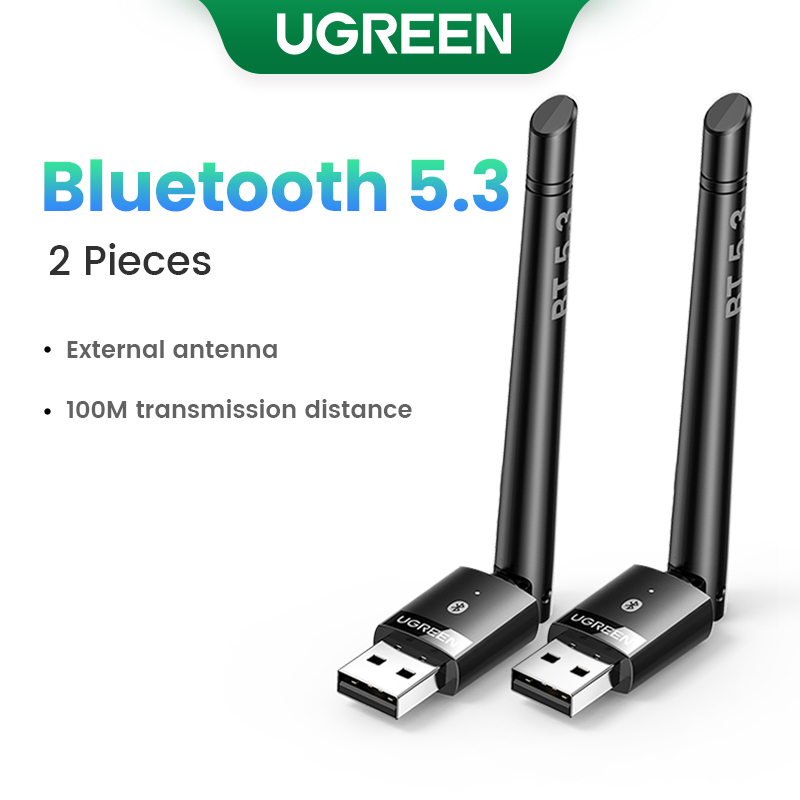 UGREEN Adapter USB Bluetooth 5.3 5.4 120M Dongle do komputera Bezprzewodowa mysz Klawiatura Muzyka Odbiornik audio Nadajnik Bluetooth: Pomarańczowy