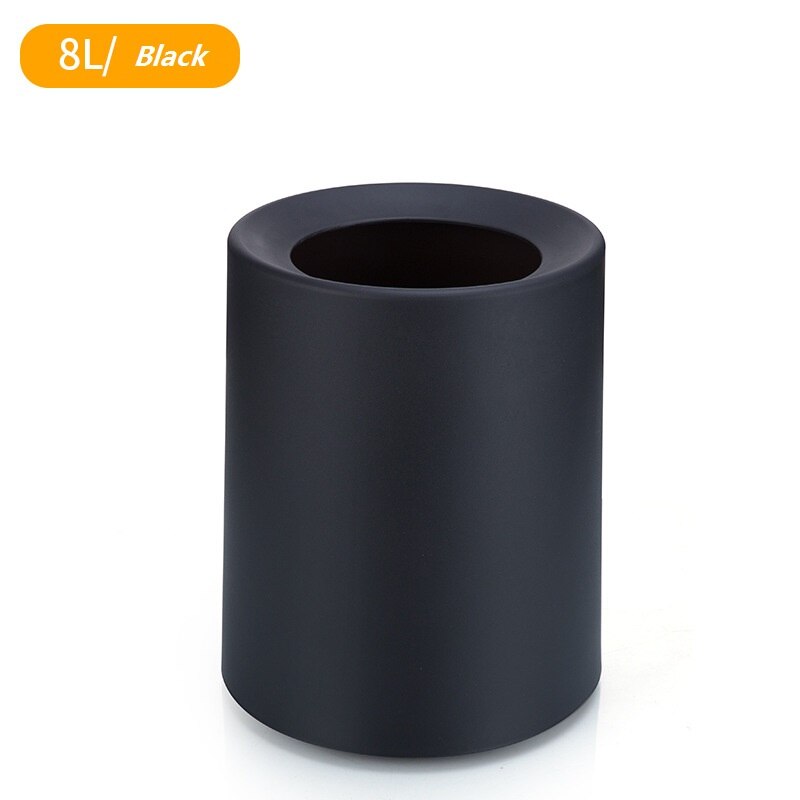 Europese Double-Layer Ronde Afvalbakken Thuis Woonkamer Slaapkamer Mode Opslag Bin Scrub Wc Keuken Zonder Deksel Prullenbak kan: 3