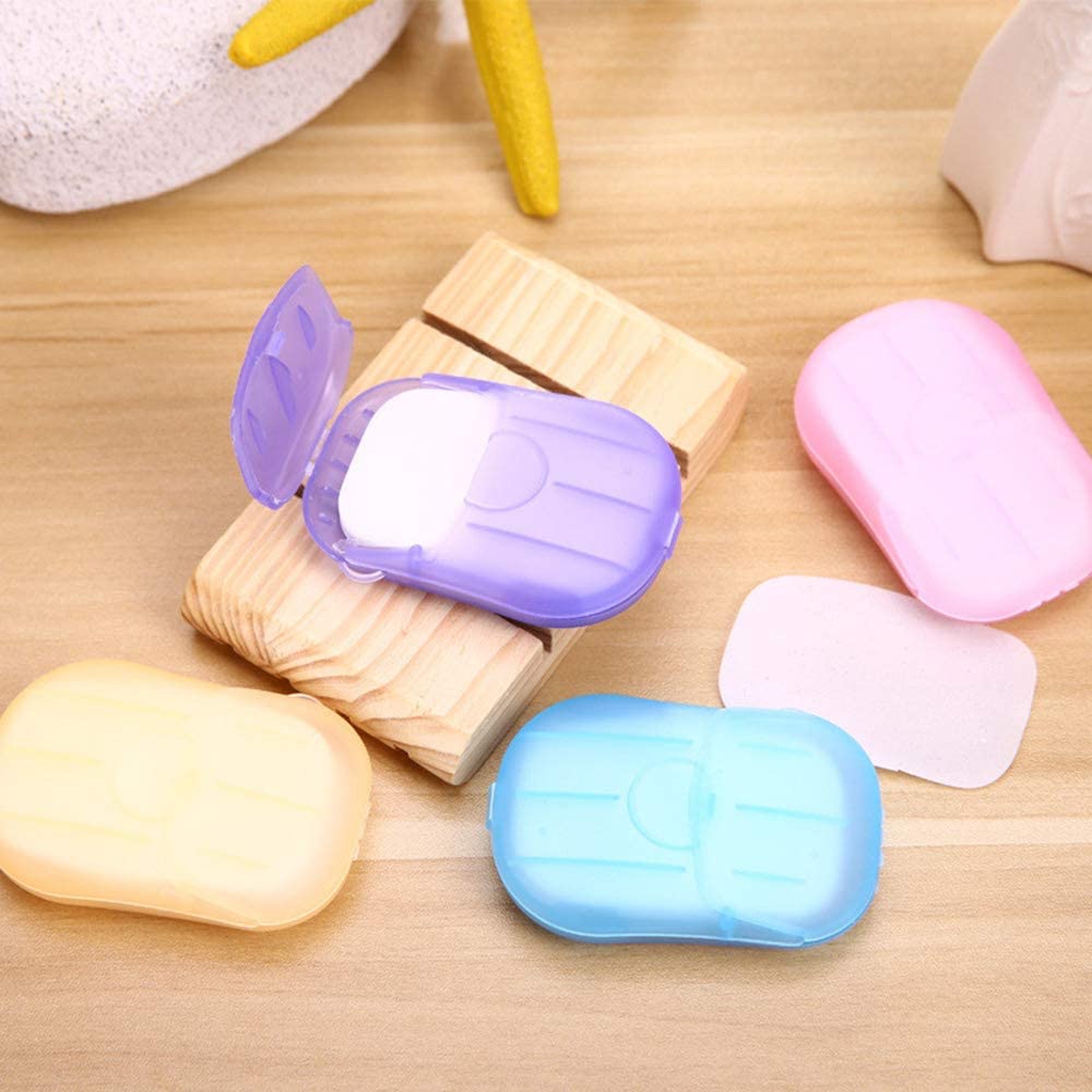 10 sets of portable disposable soap paper, travel hand wash toilet paper