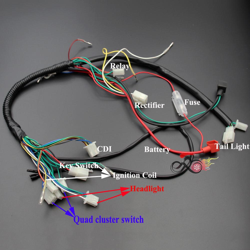 Engine Wire Wiring Harness Loom 50cc 70cc 90cc 110... – Grandado