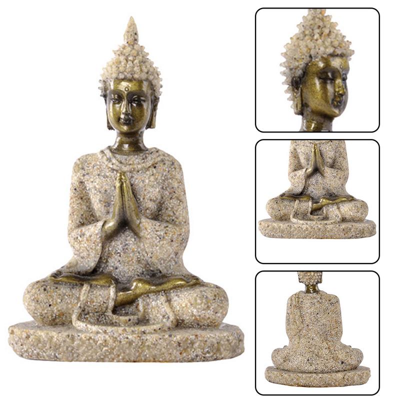 [Vip] escultura de artesanato em arenito, estátua de buda de meditação, estatueta, escultura de ganesha, queimador de incenso, decoração de feng shui