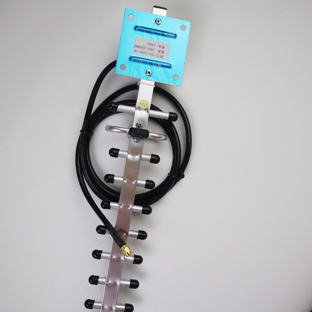 ZQTMAX-antena WiFi de 2,4 GHz, Antena Yagi 24dbi direccional de aleación ligera para exteriores, para 3G, 4G, repetidor de señal amplificador