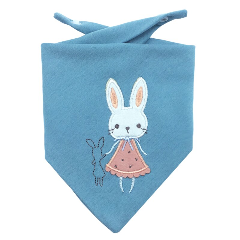 Slabbers Katoen Borduren Babyvoeding Schort Driehoek Bib Meisje Jongen Voeden Sjaal Slabbetjes Burp Doek Bandana Speeksel Handdoek: CZJ005B6