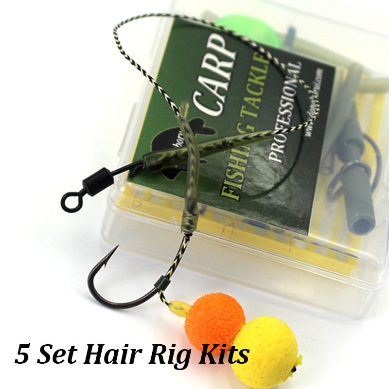  28PCS Carp Fishing Accessories Tackle Box Telflon Hook Combo Anti Tangle Sleeve QC Swivel line aligner Rig Ring for Carp Rig