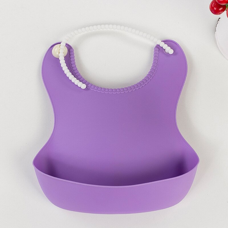 Ideacherry Jungen Mädchen Kleinkinder Silikon Fütterung Baby Lätzchen Wasserdicht Mittagessen Lätzchen Baby Speichel Handtuch Cartoon Schürzen Baby Zubehör: Purple