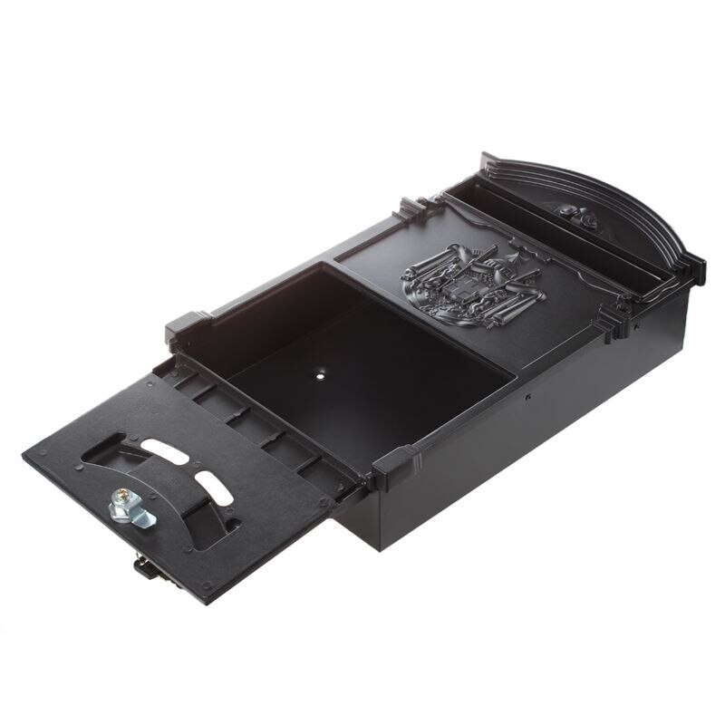 Heavy Duty Black Aluminium Lockable Secure Mail Letter Post Box Letterbox