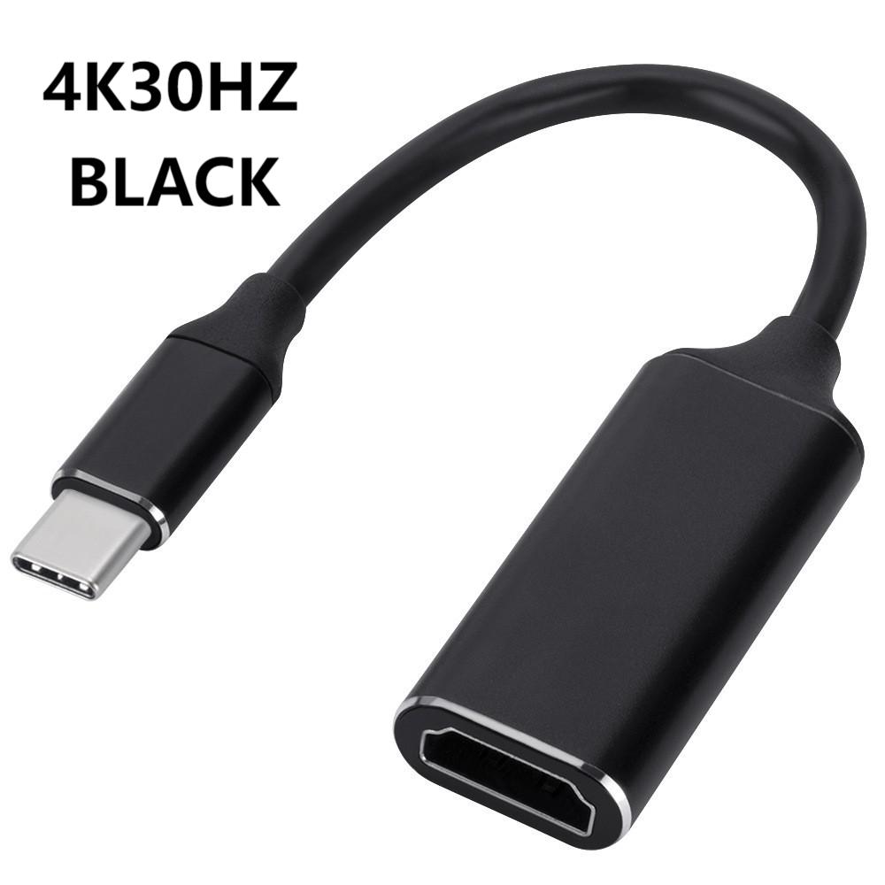 Typ c till hdmi 4k -adapter usb c usb 3.1 hane till hdtv hona omvandlarkabel för bärbar dator surfplatta tv macbook: Vit