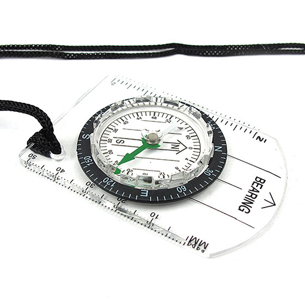 Outdoor Camping Compass Map Compass Guiding Tools Camping Ruler Travel Hiking Survival Portable Outdoor Elements
