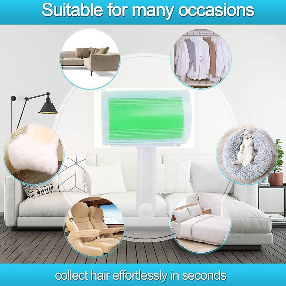 Washable Clothes Hair Sticky Roller Reusable Portable Remover Home Bed Pet Roller Dust Carpet Collector Hair Clean Sticky S A3w4