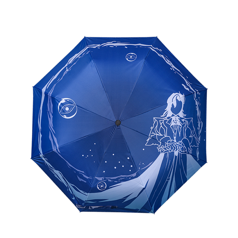 Genshin Impact Furina Neufausse, 10 Sophia 8, Protection Solaire UV, Phare existent et Manuel, Parapluie Pluie,: Bleu