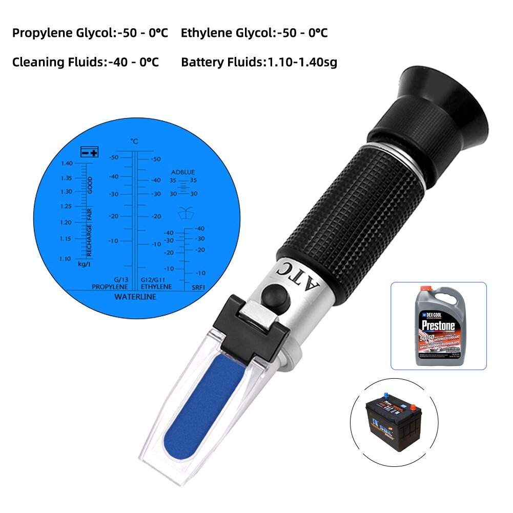 Hand Held Tester Tool 4 In 1 Refractometer Motor Vloeistof Glycol Antivries Vriespunt Batterij Refractometer Antivries Tester