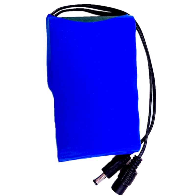 Portable Super 12V 16000mah battery Rechargeable Lithium Ion battery pack capacity DC 12.6v 16Ah CCTV Cam Monitor + charger