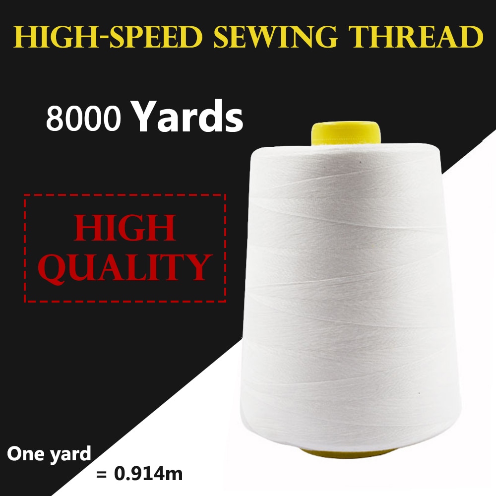 8000 Yards Sewing Threads Polyester Embroidery Sewing Threads Cones For Sewing Machine/Hand Patchwork Crafts Sewing Accessories