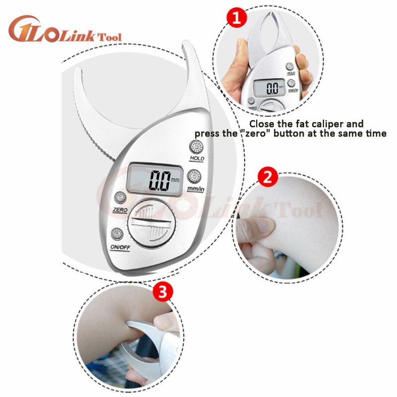 Medidor de grasa corporal, medidor de escalas, monitores de Fitness, analizador Digital de pliegues cutáneos, instrumentos de medición de adelgazamiento, medida electrónica de grasa