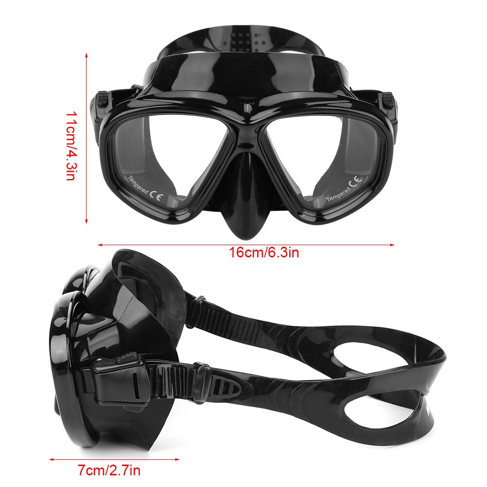 Low volume freediving mask Tempered glass lens scuba diving mask Myopia lens snorkel mask for Adult Swimming Mask