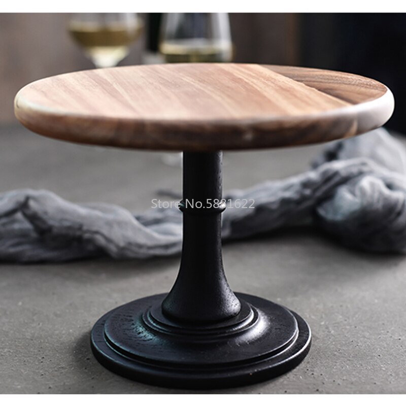 Plateau à Dessert avec couvercle en verre, palette en bois pour gâteaux et desserts, assiette de pieds hauts, étagère de présentation de desserts pour mariage et anniversaire, plateau de décoration avec couvercle