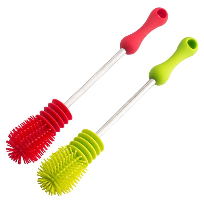 2 Pcs Creativo Multifunzionale della Bottiglia Del Silicone Brush Cleaner Disegno Unico Del Bambino Bottiglia di Lavaggio Strumento di Pulizia Bottiglia di Bambino Pennello: Default Title