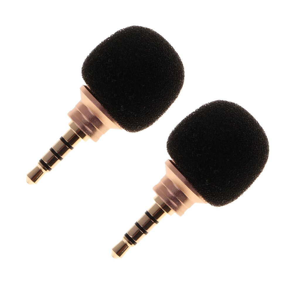 2pcs Portable 3.5mm Jack Mini Microphone Mic For Phone Laptop PC Recorder