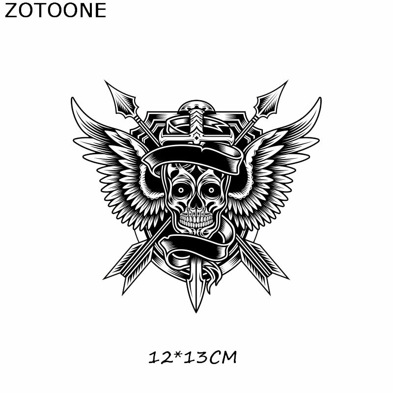 Zotoone Eenvoudige Schedel Tijger Ijzer Op Patches Voor Kleding Dreamcatcher Heat Transfers Voor T-shirts Stickers Toepassingen Als E: 390