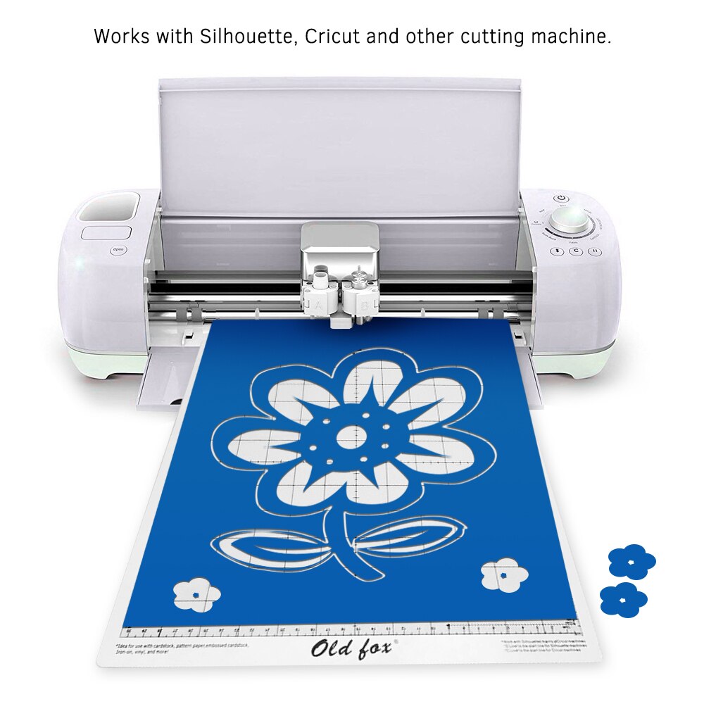 3pcs OLD FOX Replacement Cutting Mat Transparent Adhesive Mat with Measuring Grid 8 by 12-Inch for Silhouette Cameo