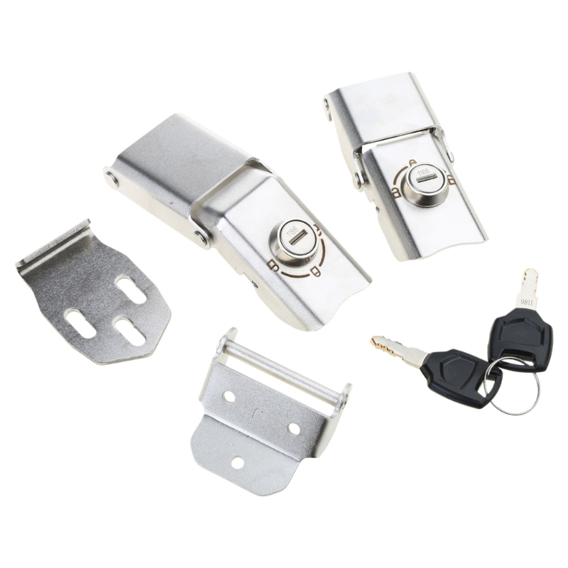 Motorbike Frame Mount Bracket Accessory Motorcycle Side Luggage Case Fasteners: Champagne