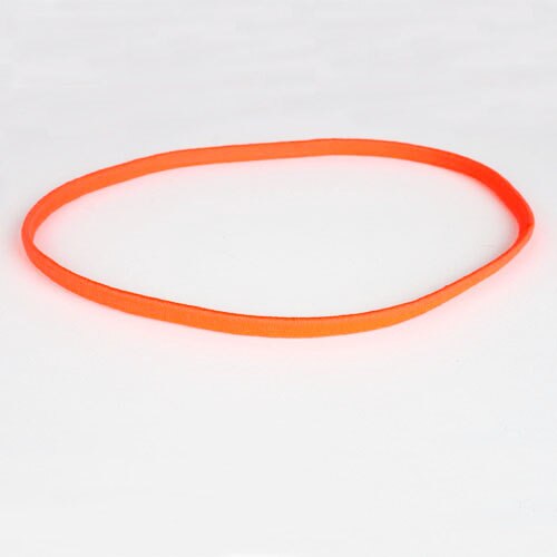 2 stk skridsikker svedbånd fodbold yoga rene hårbånd elastisk gummi tyndt sportshovedbåndbandage til gravide piger: Orange