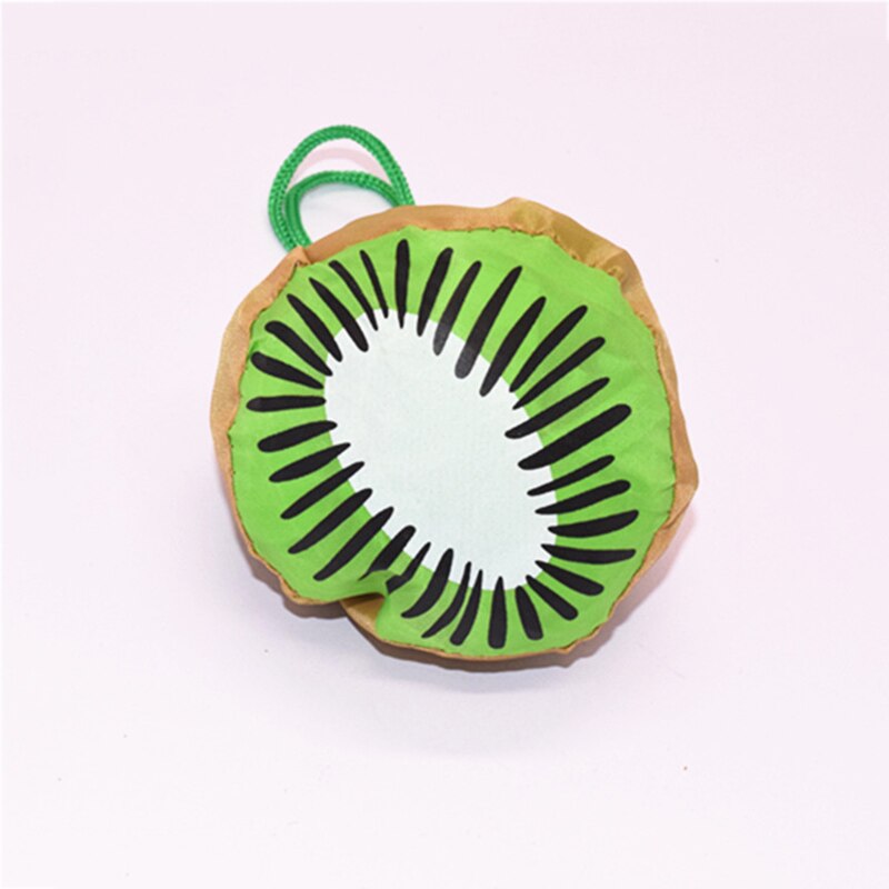 Leuke Fruit Opslag Handtas Opvouwbare Boodschappentassen Herbruikbare Kruidenier Eco Tote Pouch Nylon Tas Grote Capaciteit Vriendelijke Schoudertas: kiwi