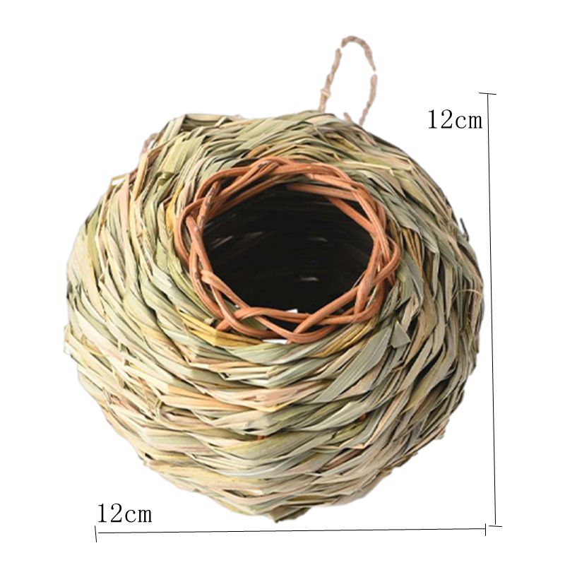 Casa de pássaro de bambu natural, feito à mão, gaiola de brinquedo, abrigo, cabana ao ar livre s18 19, dropship: G
