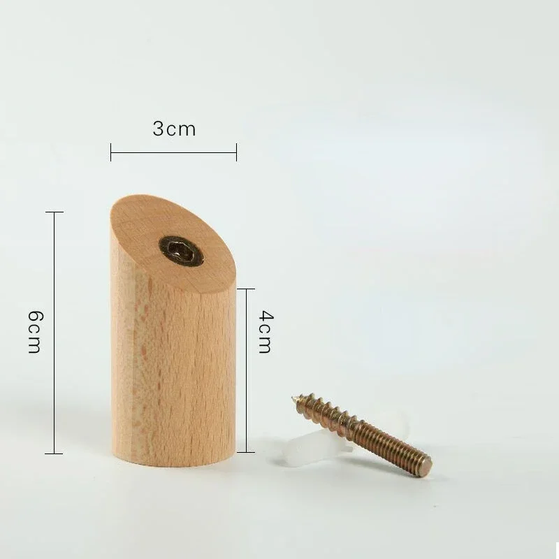 Cintre mural en bois naturel pour vêtements, porte-manteau décoratif, porte-clés, chapeau, écharpe, sac à main, rangement, HOT1: jaune clair