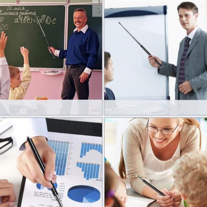 Telescopische Leraren Pointers Rvs Intrekbare Pointer Handheld Presenter Klaslokaal Whiteboard Pointers (Golden)