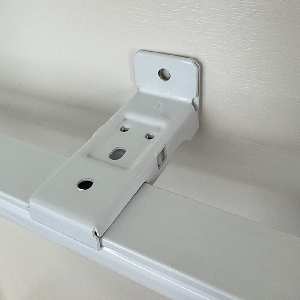 Extendable Curtain Track System Adjustable Curtain Rail Retractable Curtain Track with Telescopic Function: WHITE / 55-90cm