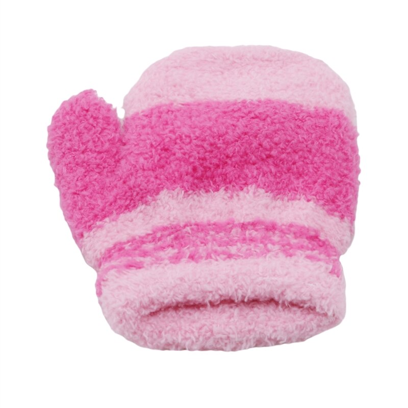 Children's Warm Coral Velvet Gloves Winter Keep Warm Knitted Full Rope Finger Outdoor Gloves
