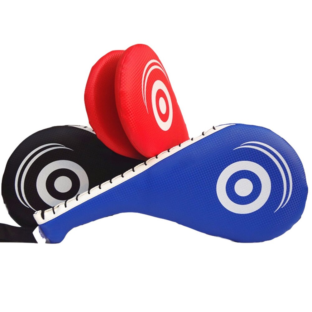 Almohadilla de entrenamiento de Taekwondo para niños, almohadilla de absorción de impacto para entrenamiento de boxeo, Kick Pad MMA de cuero PU, ajustable para Karate Sanda de doble cara