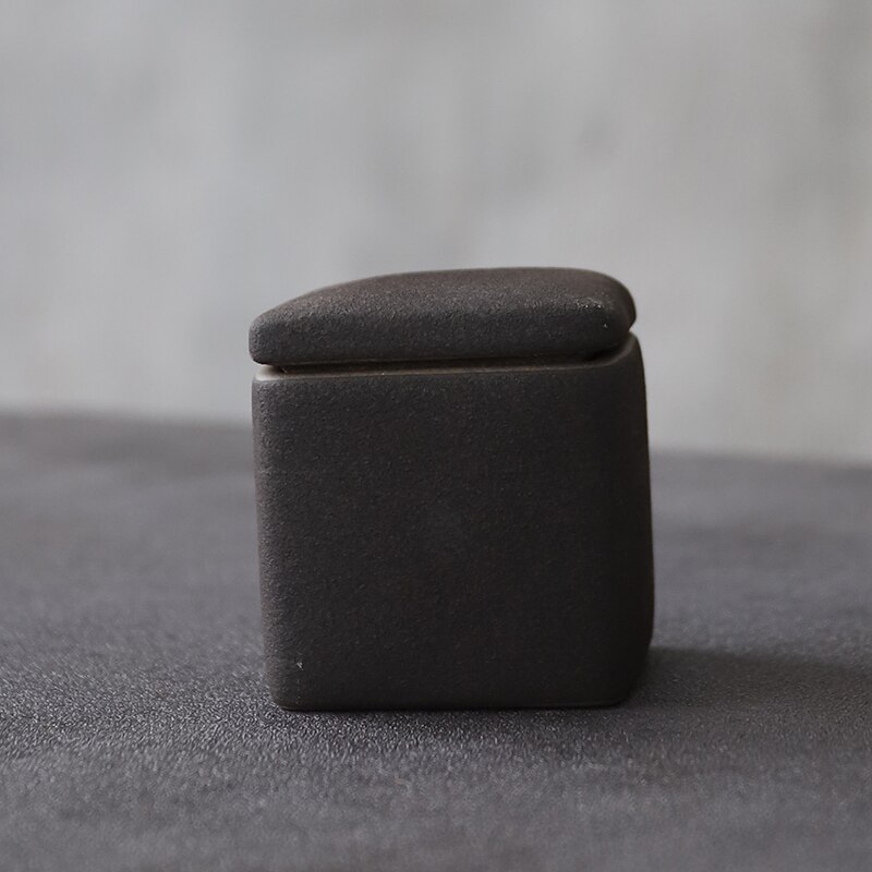 LUWU black crockery ceramic tea caddies porcelain tea canisters storage tea or food: Style C