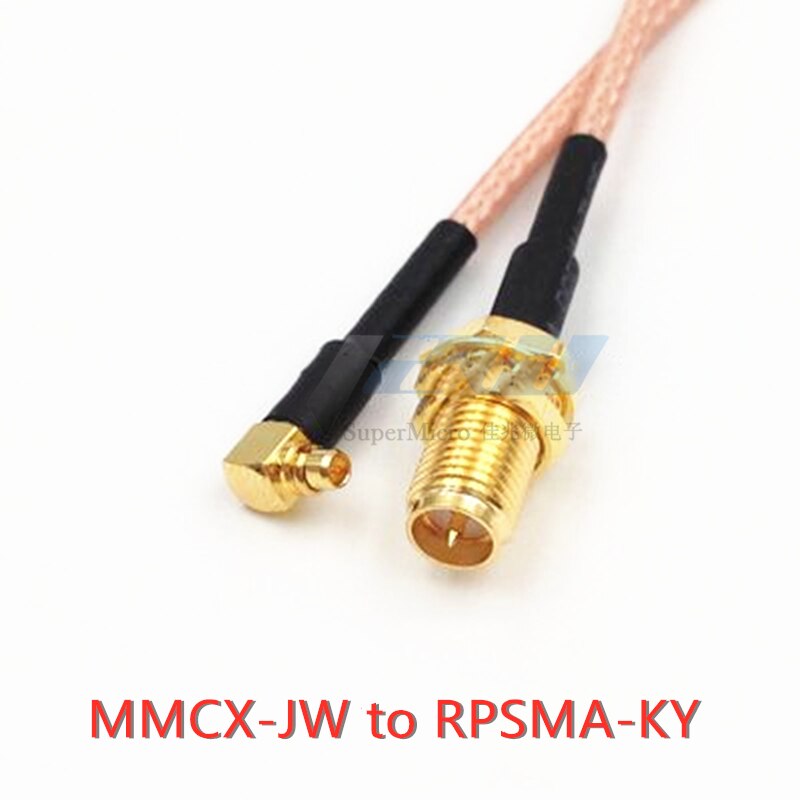 MMCX-J gebogene männlich zu SMA-K-J weiblich männlich RG316 linie sma ein mmcx verlängerung kabel: MMCX-JW zu RPSMA-KY / 90cm