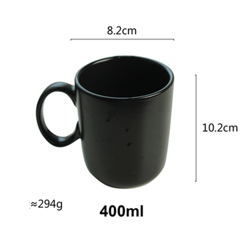 Nimitime japans eenvoudig puur kleur keramisch serviesgoed zwart thuis serviesgoed westerse restaurant serviesset: Mok