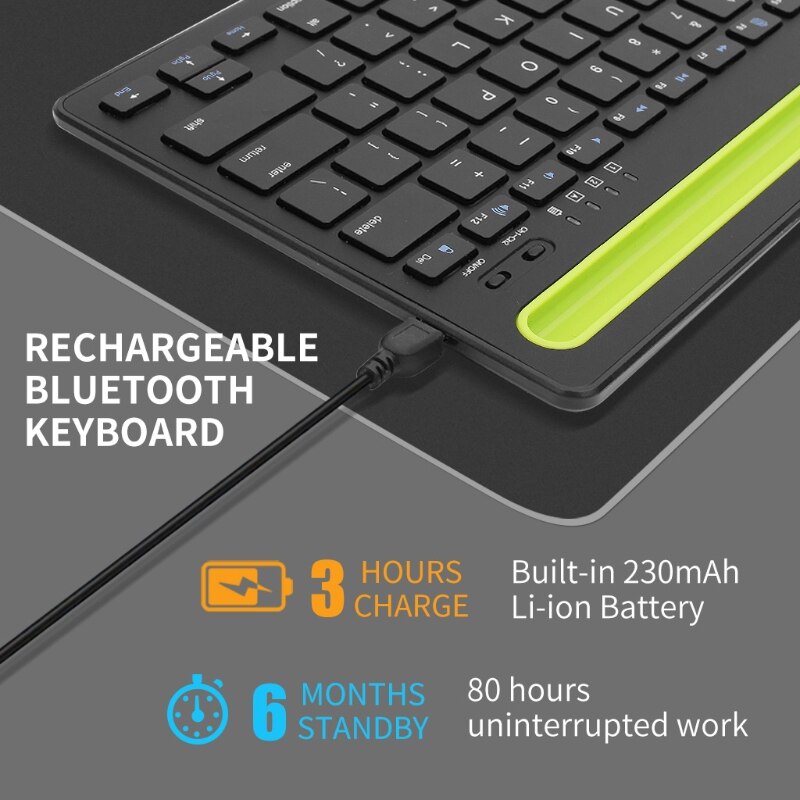 Mobile Phone External Keyboard Wireless Bluetooth-compatible Multi-device Keyboard