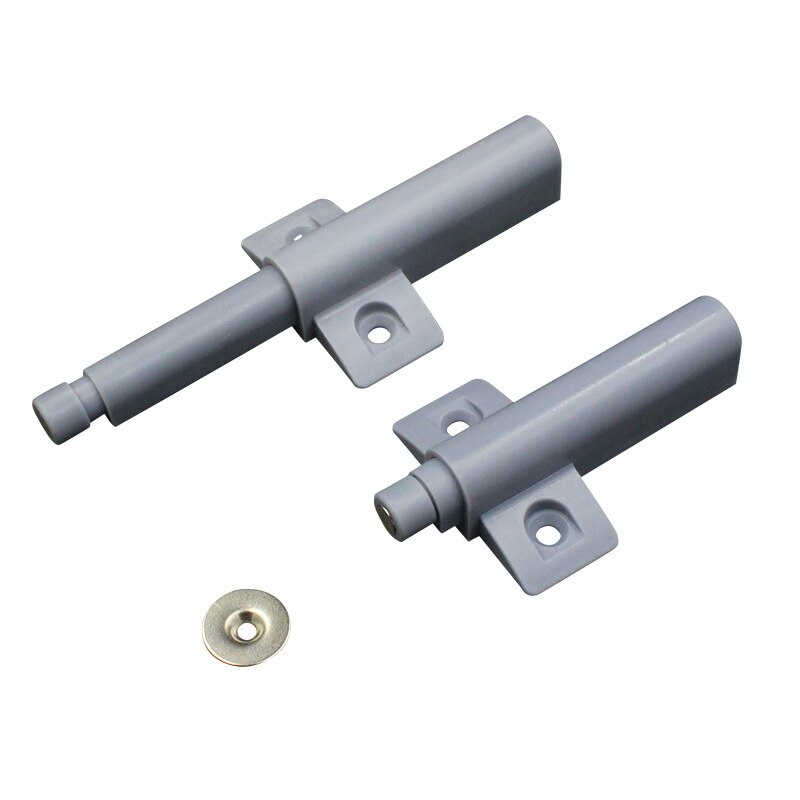 4 Pezzi Push Pull Per Ante Con Punta In Gomma E Viti Visibili, Ammortizzatori Grigi Per Mobili E Cassetti
