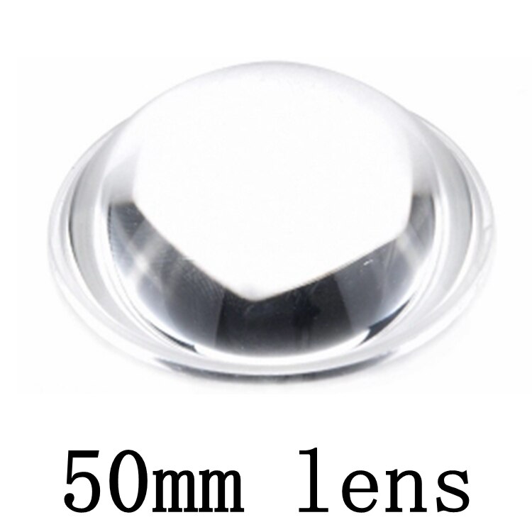 10 stks 50mm Water Clear Bolle Lens Optische Hight Glas LED Lens Voor Auto Led auto Lamp