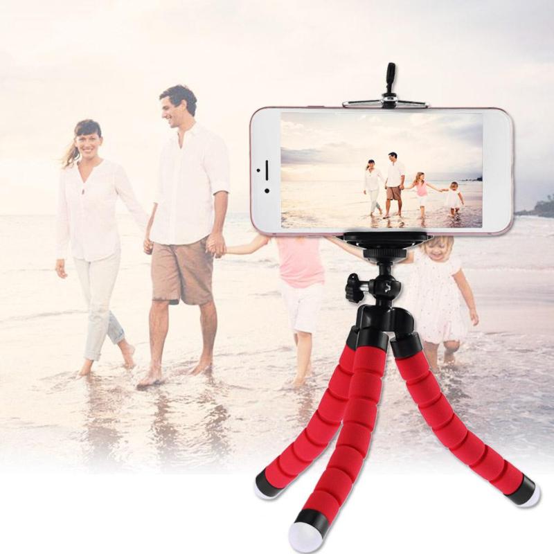 Mini bärbar flexibel svamp bläckfisk stativ telefon stativ kamerahållare fäste för iphone smartphone för gopro kamera