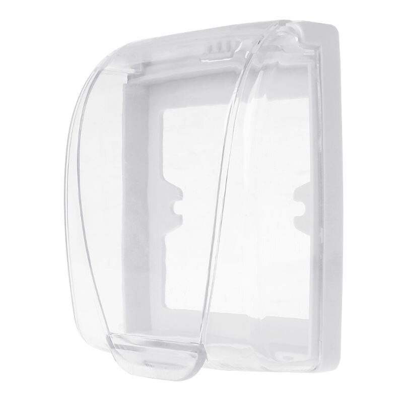 Plastic Wall Switch Waterproof Cover Box Wall Light Panel Socket Doorbell Flip Cap Cover Clear Bathroom Kitchen Accessory N0HB