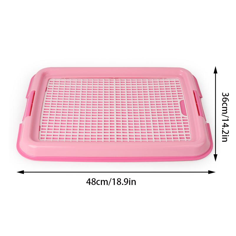 Perro de perro baño PiS de bandeja gato Mat mascotas orinal inodoro cachorro pis formación limpio baño para perros de resina Pet Puuy Pad: Pink