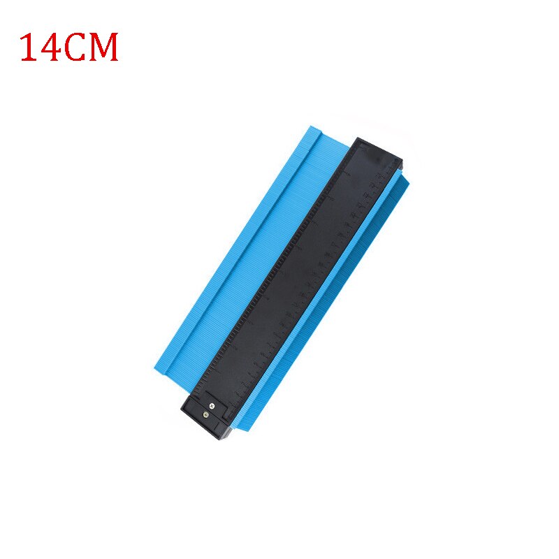 Multifunction Contour Profile Gauge Tiling Laminate Tiles Edge Shaping Wood Measure Ruler ABS Contour Gauge Duplicator: 14cm blue