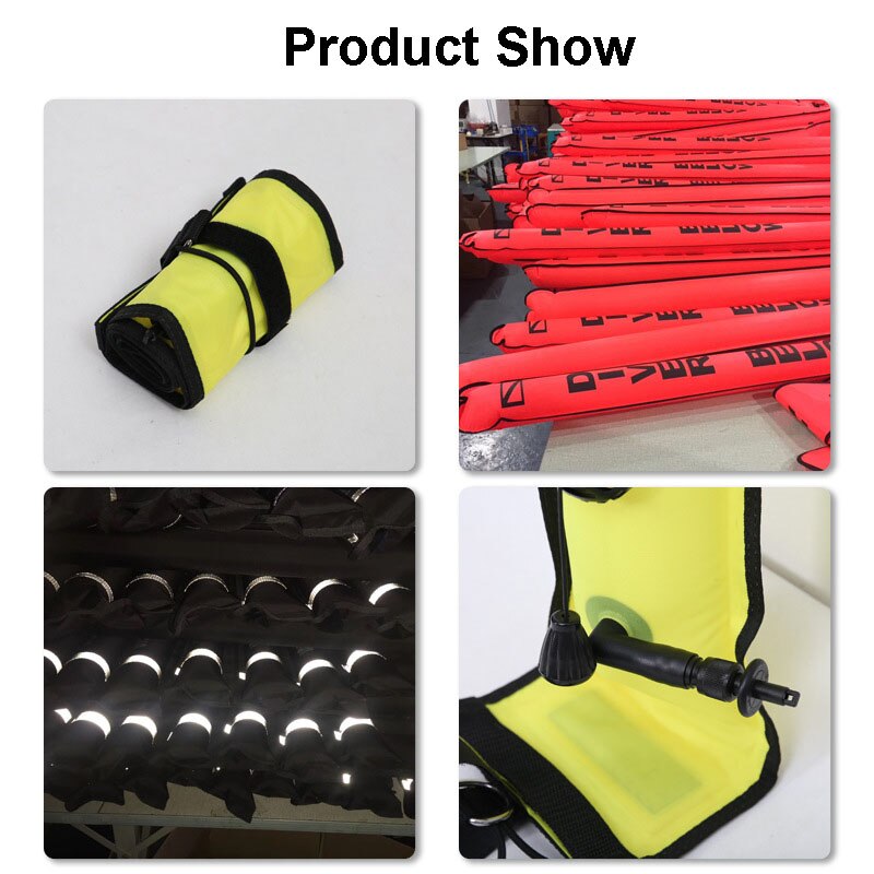 1.1M-1.8M Closed-End Scuba Diving Surface Marker Buoy SMB Drift Diving Ascending Signal Tube Safety Sausage for Wreck Snorkeling