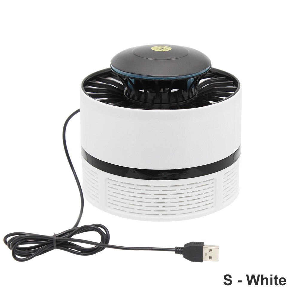 Led elektronisk myggedræberlampe fotokatalyse mute hjem stue soveværelse bærbar usb anti-myg lys: S - hvid