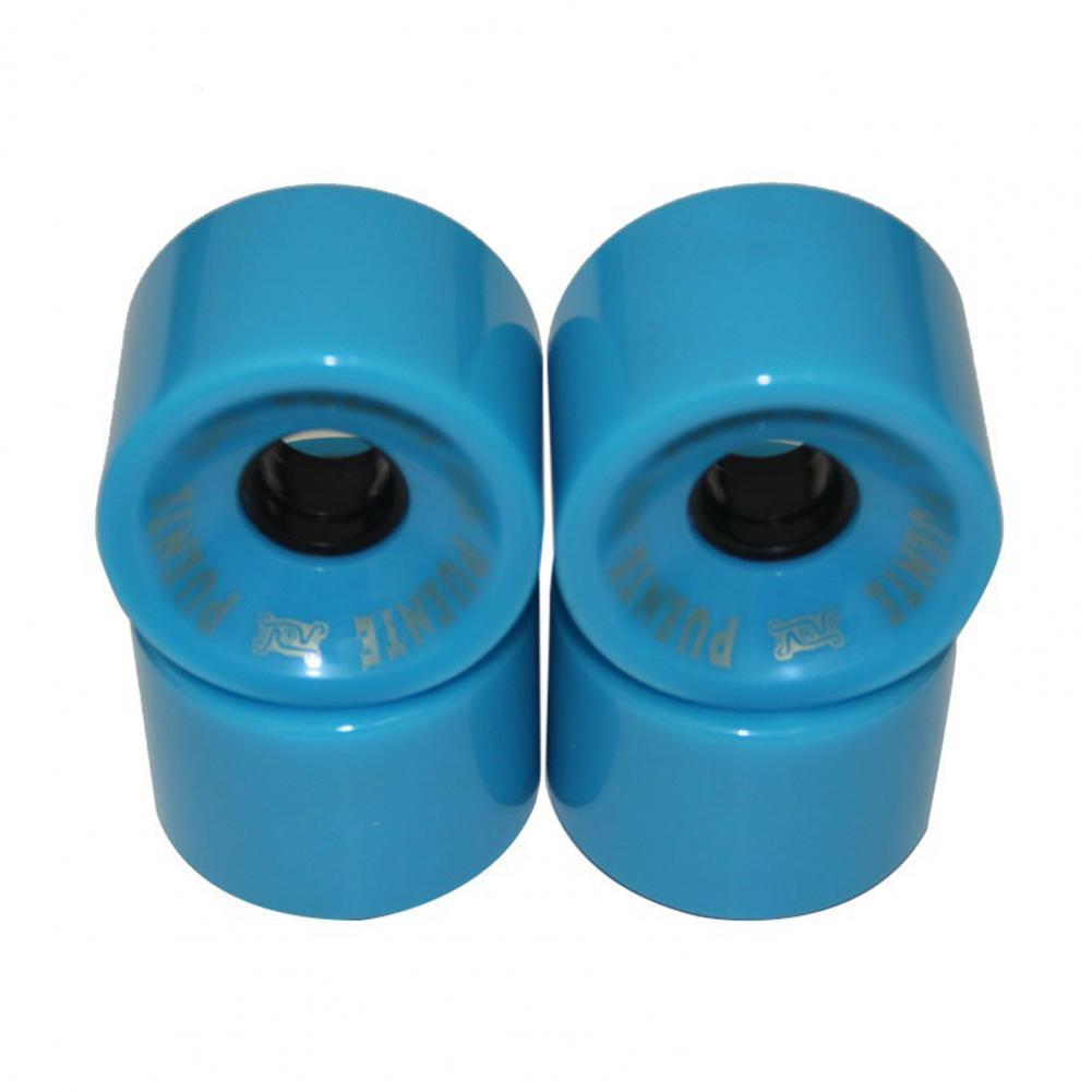 Polyurethane 1Pc/4Pcs Practical Anti Deformation Longboard Wheel Easy to Use Roller Skate Wheels Reduce Shock for Sliding:  Blue 4pcs