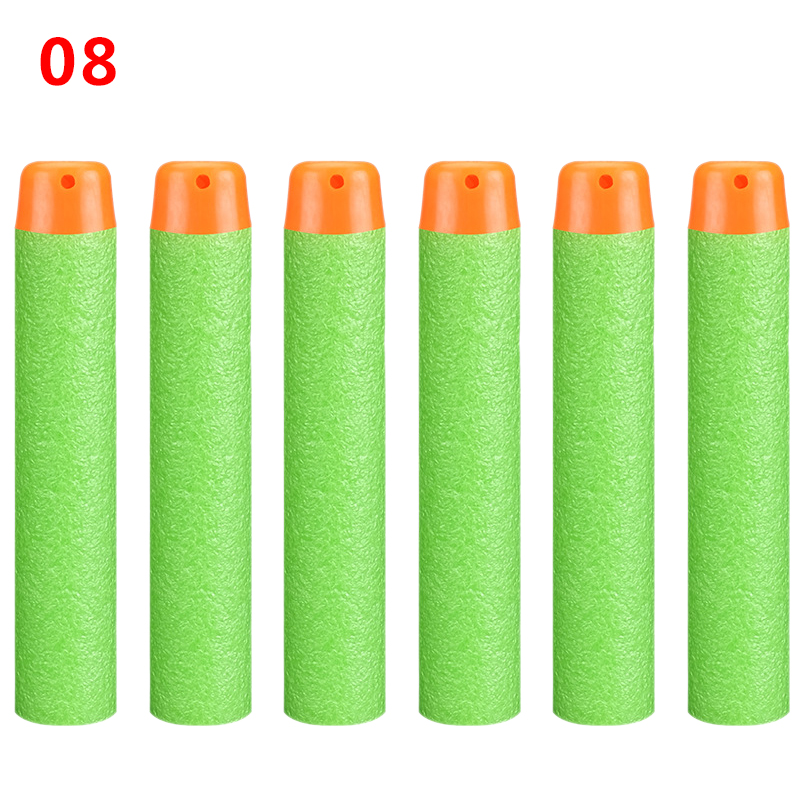 10pcs/bag Soft Hollow Hole Head Refill Darts Toy Gun supply for Christmas Birthday Kid Children TSLM1: Green