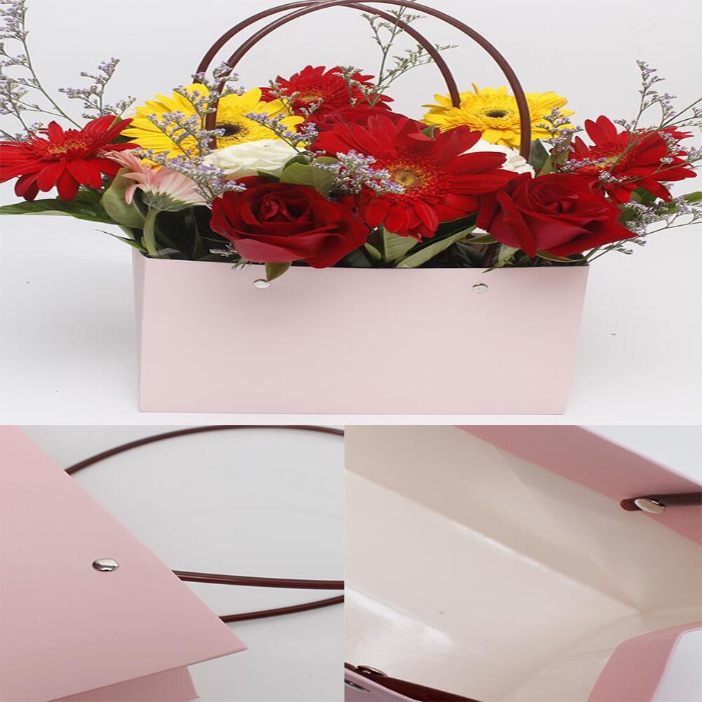 Portable Flower Basket Useful Round Florist Box Convenient Plant Boxes Multifunction Fleur Bouquet Baskets Durability Flower Box